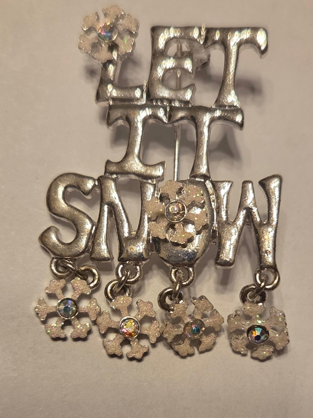 Kenneth Cole Let It Snow Silver-Tone Snowflake Brooch